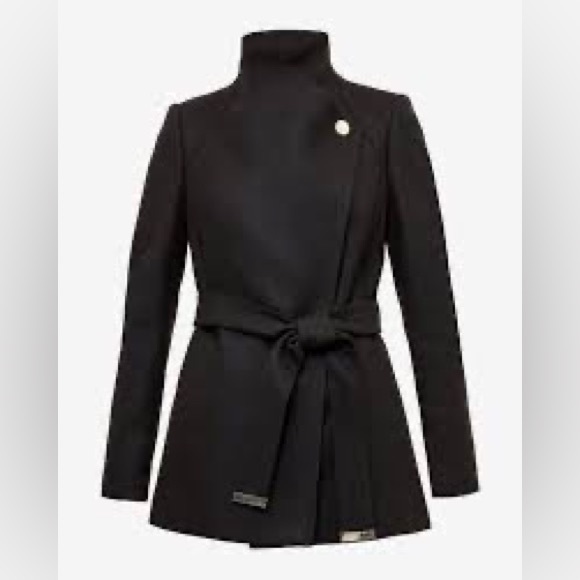 Ted Baker Elethea Short Wrap Collar Coat - Picture 7 of 9